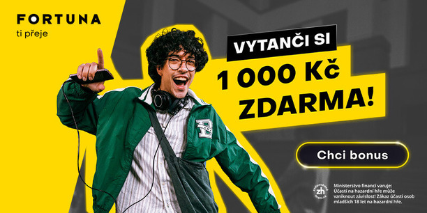 Fortuna - získejte bonus 1000 Kč zdarma za registraci a vklad