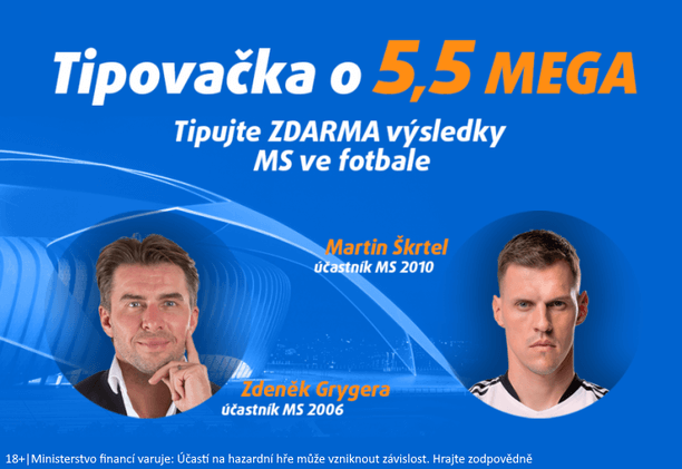 Zpříjemněte si MS ve fotbale 2022 velkou tipovačkou u Tipsportu. 50 000 nejúspěšnějších si v soutěži rozdělí krásných 5,5 milionu. Pravidla jsou jednoduchá.