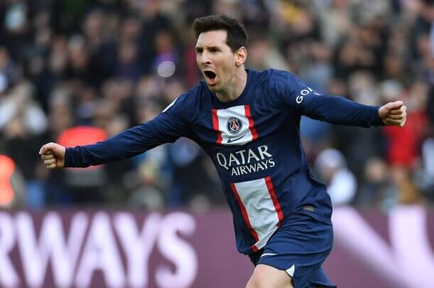 Lionel Messi po gólu proti Lille