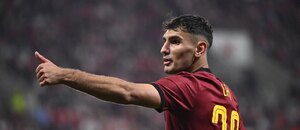 Qazim Laci během 308. derby se Slavií Qazim Laci během 308. derby se Slavií