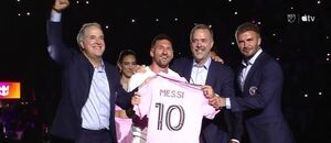 Messi při představení v Interu Miami