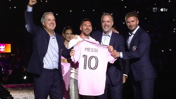 Messi při představení v Interu Miami