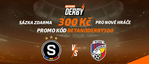 Betano Derby - získejte 300 Kč sázku zdarma