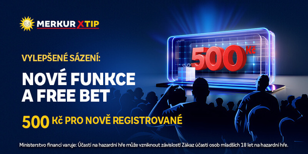 MerkurXtip bonus 500 Kč Freebet za vklad 500 Kč