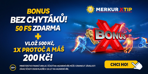 Získejte bonus u MerkurXtip - free spiny za registraci a dalších 200 Kč ke vkladu