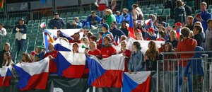 Čeští fanoušci podporují národní tým při MS 2019