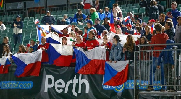 Čeští fanoušci podporují národní tým při MS 2019