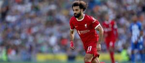 Mohamed Salah v dresu Liverpoolu Mohamed Salah v dresu Liverpoolu