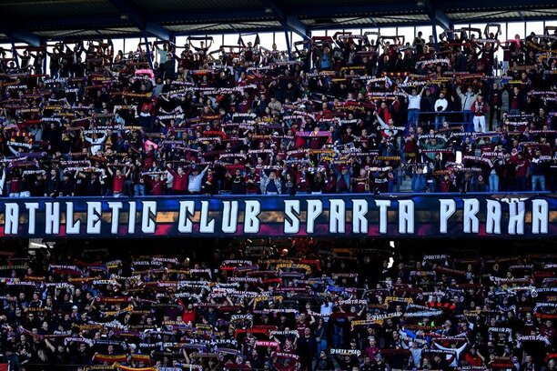 Fanoušci Sparty před utkáním s Českými Budějovicemi