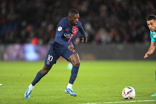 Ousmane Dembélé v ligovém utkání proti Montpellieru