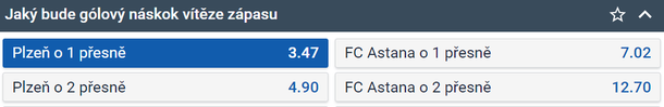 Tip na utkání Viktoria Plzeň vs. FC Astana - Tipsport