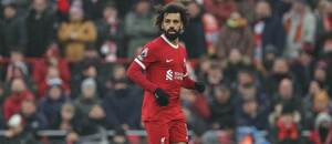 Mohamed Salah v dresu Liverpoolu proti Fulhamu