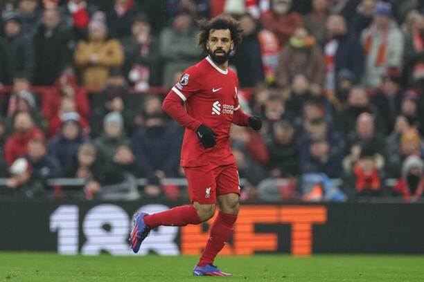 Mohamed Salah v dresu Liverpoolu proti Fulhamu