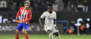 Antoine Griezmann a Vinícius Jrúnior v semifinále Španělského Superpoháru