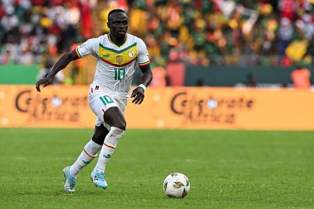 Sadio Mané v dresu Senegalu v utkání proti Guinee