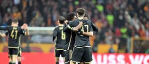 Sparťané se radují z gólu na hřišti Galatasaraye