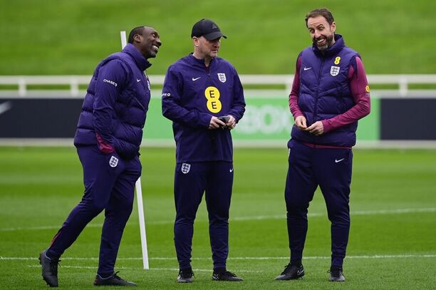 Gareth Southgate na tréninku anglické reprezentace