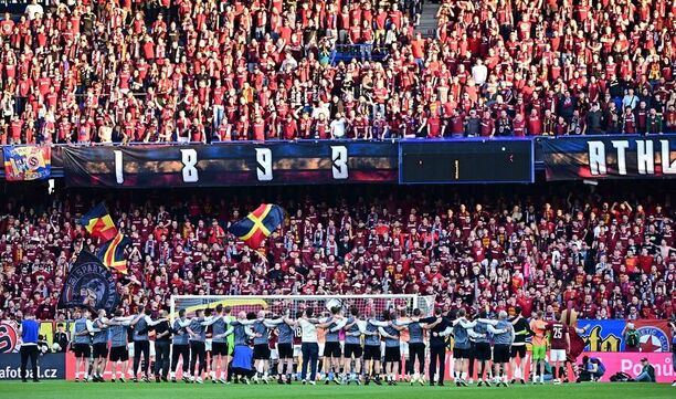 Fanoušci Sparty po remízovém derby se Slavií