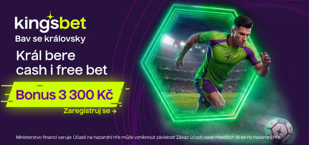 Kingsbet nabízí až 3&nbsp;300&nbsp;Kč