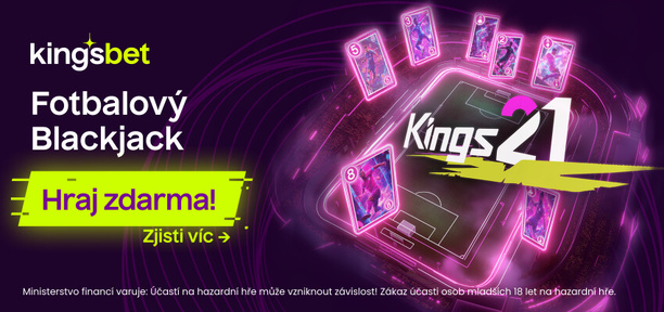 Kings21: hrajte fotbalový Blackjack zdarma o FREE bet bonusy
