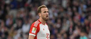 Harry Kane během zápasu s Dortmundem, 27. kolo Bundesligy 2023–24 Harry Kane během zápasu s Dortmundem, 27. kolo Bundesligy 2023–24