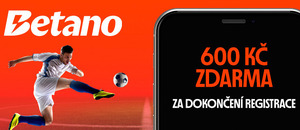 Betano bonus na fotbal 600 Kč