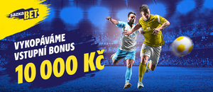 Sazka BET bonus 10 000 Kč pro nové hráče