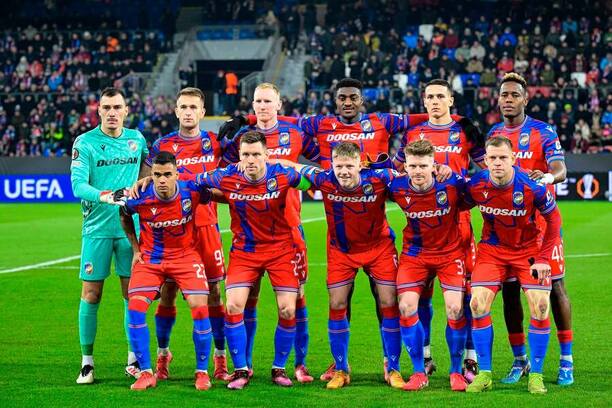 Sestava Viktorie Plzeň před utkáním v Evropské lize