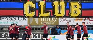 Sparťané se radují z gólu proti Olomouci