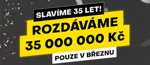 Oslavte 35. narozeniny Fortuna sázkové kanceláře s FREEBETEM každý den