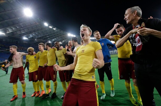 Sparťané se radují z postupu přes Lazio
