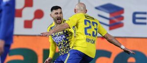 Fotbalisté Zlína slaví branku proti Prostějovu, 17. kolo Chance Národní Ligy 2024–25 Fotbalisté Zlína slaví branku proti Prostějovu, 17. kolo Chance Národní Ligy 2024–25
