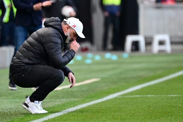 Jindřich Trpišovský při prohře s Olomoucí