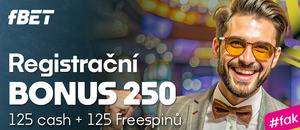 Získejte bonus ve výši 250 Kč u fBETu Získejte bonus ve výši 250 Kč u fBETu