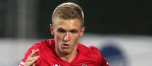 Chrudimský obránce Jan Kozojed v akci