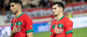 Španělští rodáci Brahim Díaz a Achraf Hakimi v dresu Maroka Španělští rodáci Brahim Díaz a Achraf Hakimi v dresu Maroka
