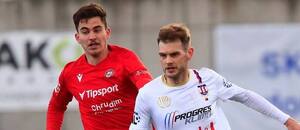 Chance Národní Liga 2024/25: Antonio Mionič z Líšně v akci proti Chrudimi