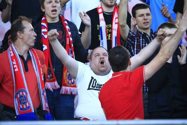 Fanoušci Zbrojovky Brno slaví výhru, Chance Národní Liga 2024/25