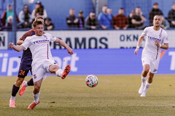 Milan Lutonský během utkání Líšně s Vlašimí v Chance Národní Lize
