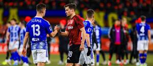 Jiří Sláma a Lukáš Sadílek po utkání mezi Olomoucí a Spartou
