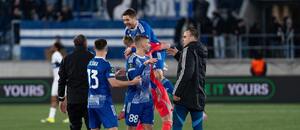 Fotbalisté Sigmy Olomouc slaví postup přes Lausanne