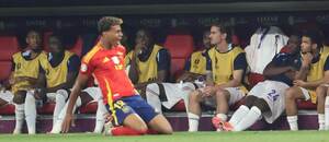 Lamine Yamal se raduje z branky, Španělsko - Francie 2:1, EURO 2024 Lamine Yamal se raduje z branky, Španělsko - Francie 2:1, EURO 2024