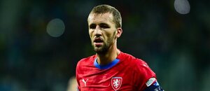 Tomáš Souček v dresu české fotbalové reprezentace, kvalifikace o MS 2026 v USA