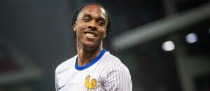 Mathys Tel v dresu Francie U21 - fotbalový šampionát EURO U21 2025 Mathys Tel v dresu Francie U21 - fotbalový šampionát EURO U21 2025