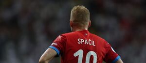Karel Spáčil během utkání s Anglií, Euro U21 na Slovensku 2025 Karel Spáčil během utkání s Anglií, Euro U21 na Slovensku 2025