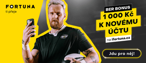Fortuna kurzy na fotbal s bonusem 1 000 Kč za registraci a první vklad