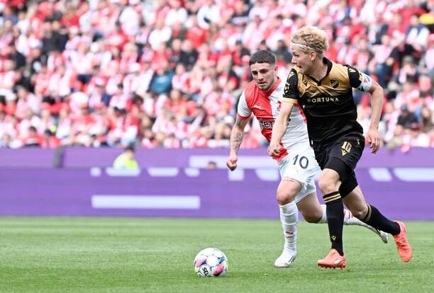 Christos Zafeiris (Slavia) a Matěj Šín (Baník)