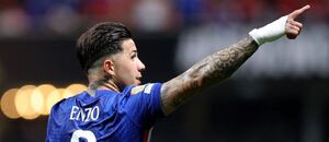 Enzo Fernández se raduje z druhé branky Chelsea proti LA FC