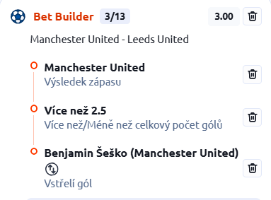 Vsaďte si na BetBuilder dnešního dne