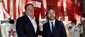 Předseda FAČR David Trunda s reprezentačním manažerem Pavlem Nedvědem